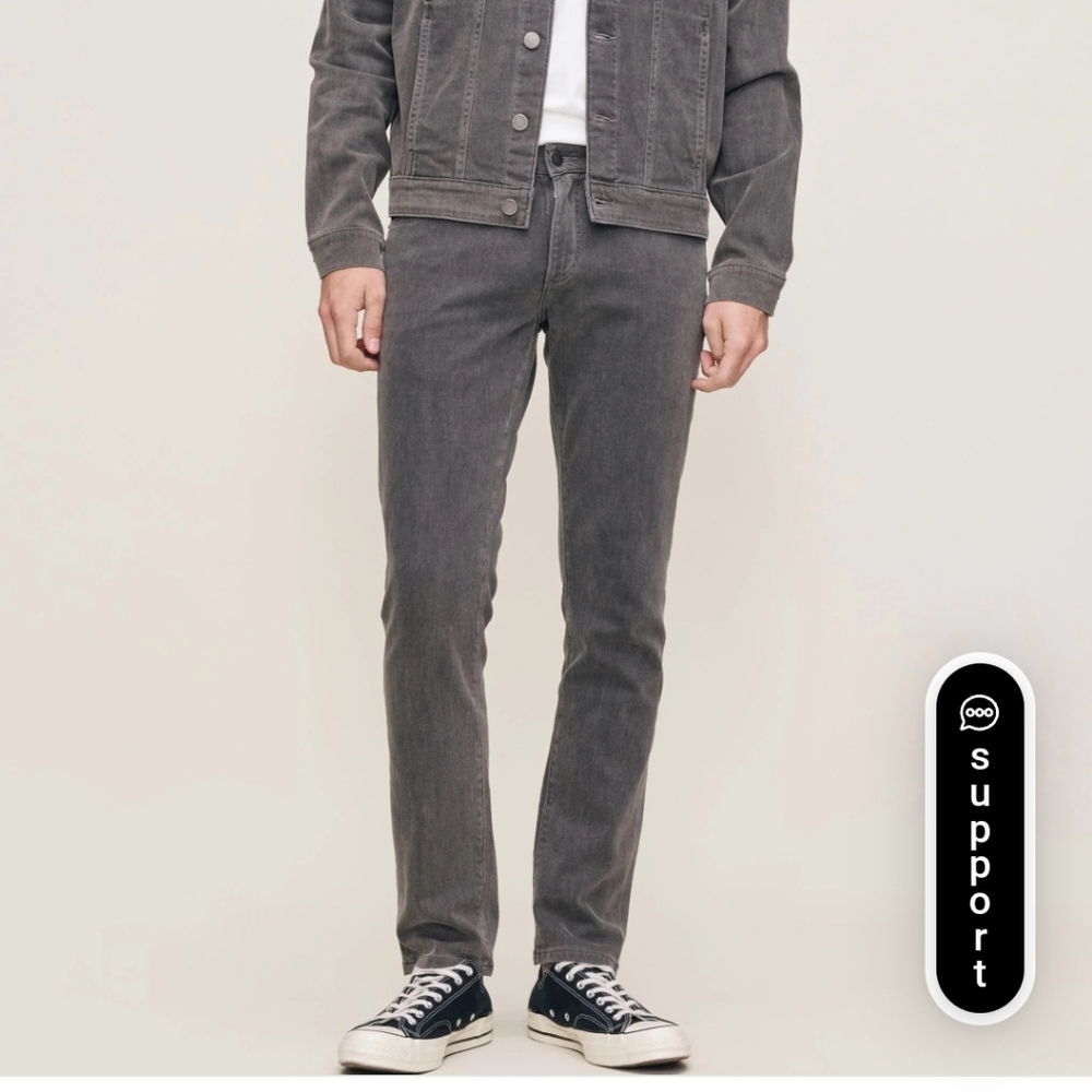 DL1961 Nick Gray Slim Fit  Denim  In Weathered Gray New 34x34